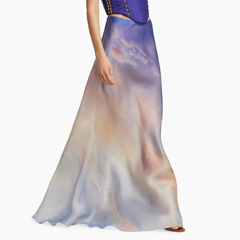 Zimmermann Sky Printed Maxi Skirt